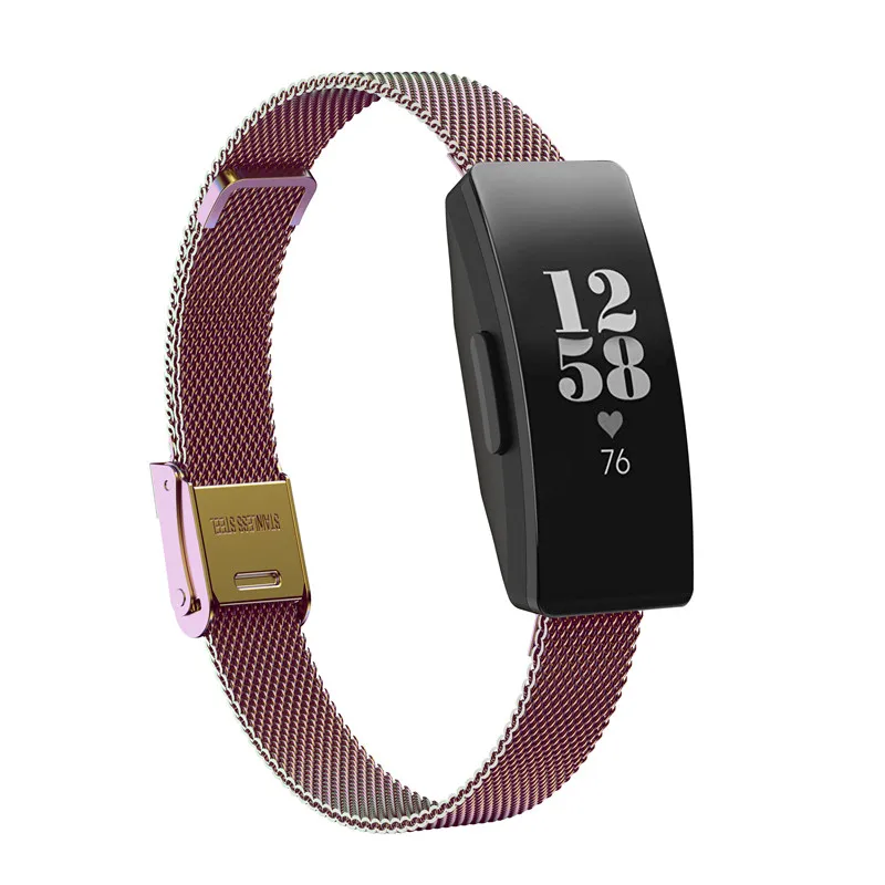 Миланские часы ремешок для Fitbit Inspire HR часов из нержавеющей стали замены
