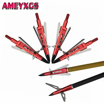 

6/12Pcs Archery Blade Arrowhead Hunting Broadheads Shape Points Tips Expandable Screw-In For Arrow Hunting Shooting Accessories