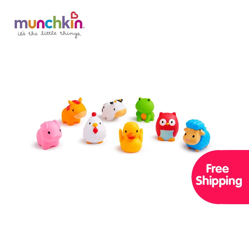 Munchkin Squirtin для ванной игрушка Barnyard Друзья 8 граф Детские мыть игры в милые животные
