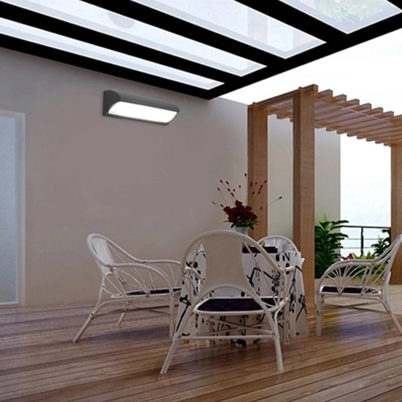 Sensor de Movimento ao ar Lâmpada de Parede à Prova Lâmpada do Corredor Radar Livre Água Jardim Corredor Varanda Lâmpada Terraço Luz Ac110v 220 v d' Led 6 LED Jardim Lâmpada Do Corredor Corredor Varanda