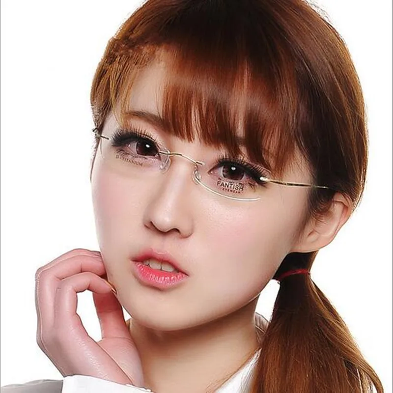 New brand rimless font b silhouette b font font b titanium b font font b eyeglass