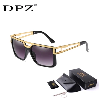 

2019 DPZ Brand Design Square Sunglasses Vintage Gradient Men Sun Glasses Men Women lunettes lentes de sol hombre