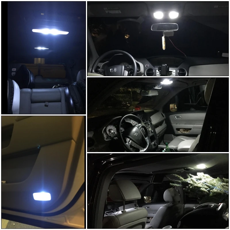 5 шт. Canbus Белый Автомобильный светодиодный светильник, лампочки, внутренняя посылка, комплект для Toyota RAV4 2001-2005, карта, Купол номерного знака, лампа для замены