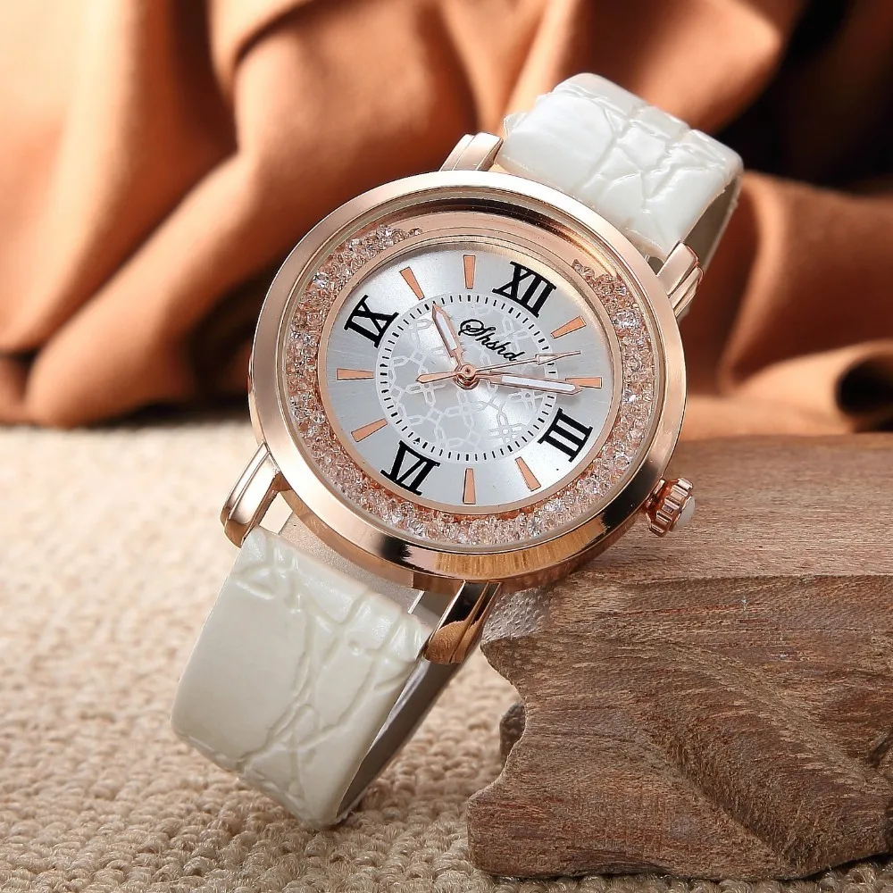 

COXRY Scroll Crystal Rhinestone Watches Women Fashion Watch 2018 Dress PU Leather Watch Women Gifts Lady Watch For Woman Luxury