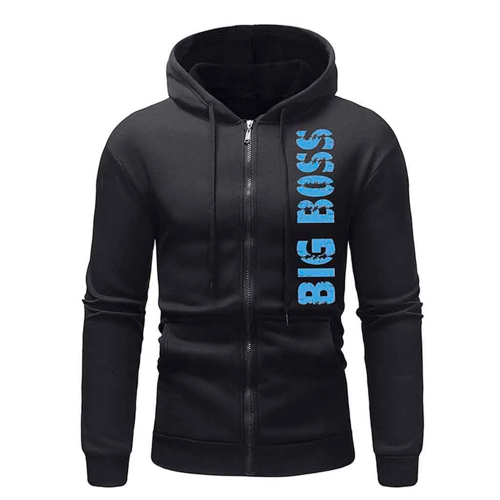 Lncdis Winter Spring Letter Print Zipper Hoodie Erkek Sweatshirts Men Hoodies Sudaderas Para Hombre Sweat A Capuche Homme Bluzy | Мужская