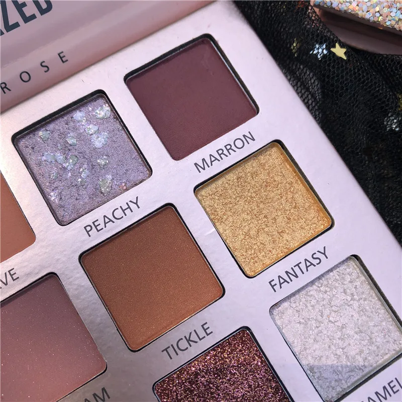 Beauty Glazed палитра теней для век 16 цветов водостойкая блестящая пигментная Дымчатая