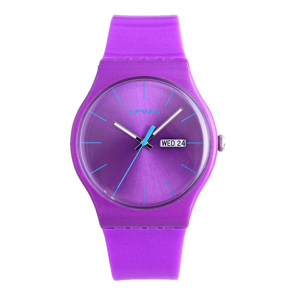 

Brand Epozz Men's Watches Quart digital watch Student Auto Date Rubber Band Simple Fashion Style Black Color Waterproof 50M 1604