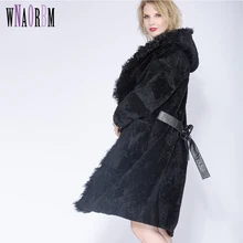 Овца овчарка женское саморазвитие зимнее пальто зимняя сексуальная пижама секция натуральный мех пальто, Овечья шерсть шапка пальто размера плюс