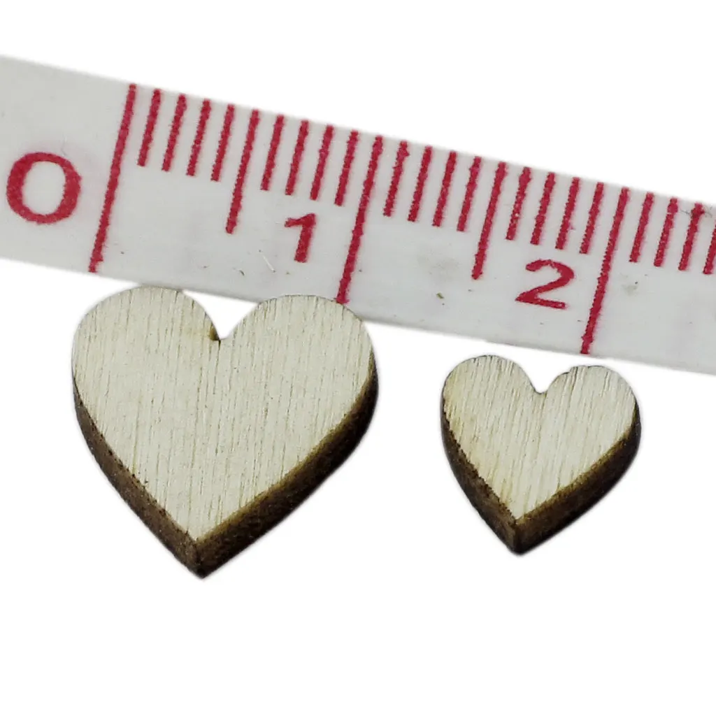 250pcs Assorted Wooden Tags Pieces Embellishment for DIY Party Wedding Decoration