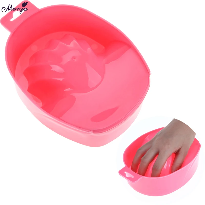 

Monja Nail Art Rose Red UV Gel Remove Cleaning Washing Hands Soak Bowl DIY Salon Finger Spa Bath Relax Tray Manicure Tool