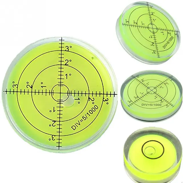 1pc Bubble Spirit Level Circular Round Spirit Level Bubble Level Measuring Instruments Tool Universal Protractor Measuring Meter