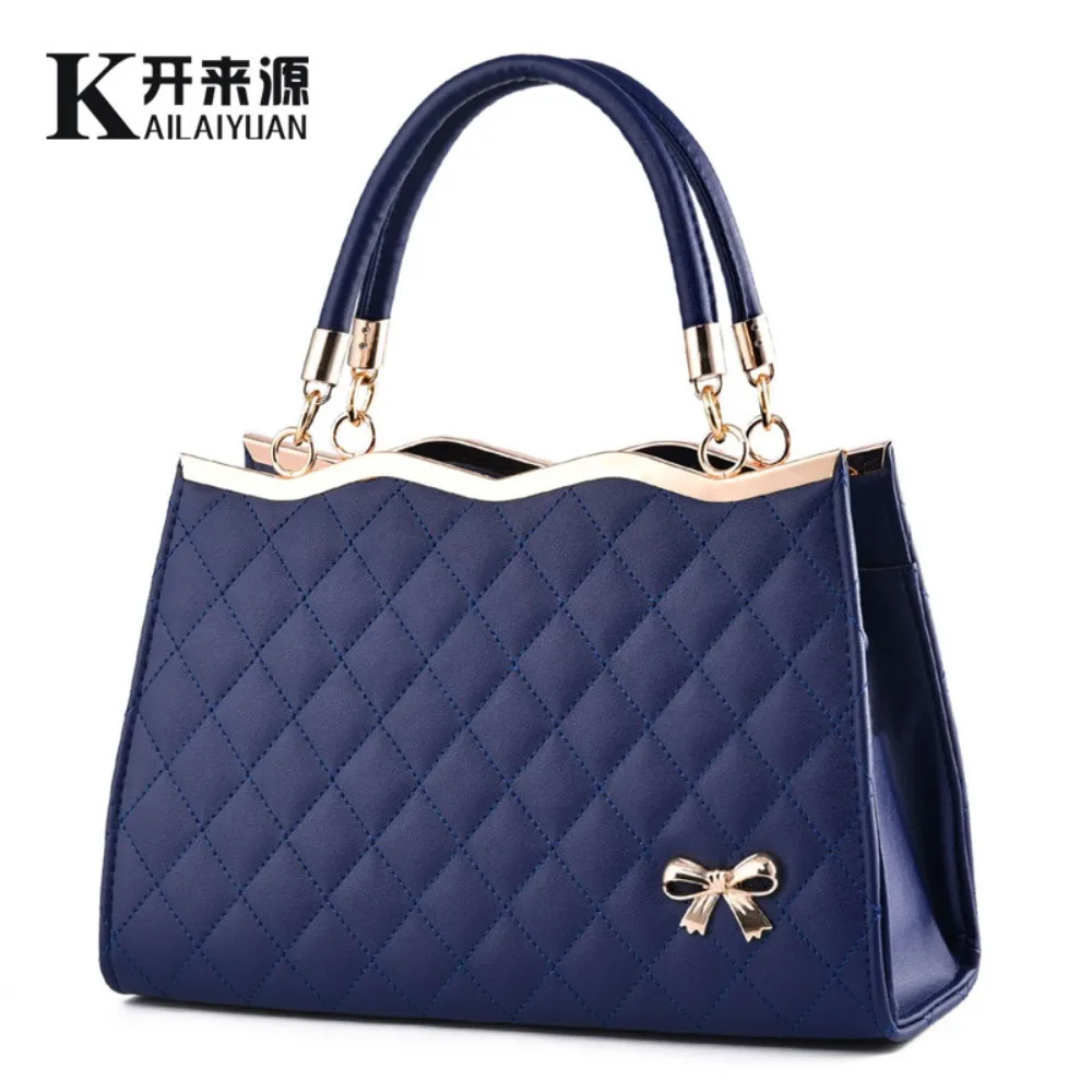 

KLY 100% Genuine leather Women handbag 2019 New Bow fashion handbag Crossbody Shoulder Handbag women messenger bags