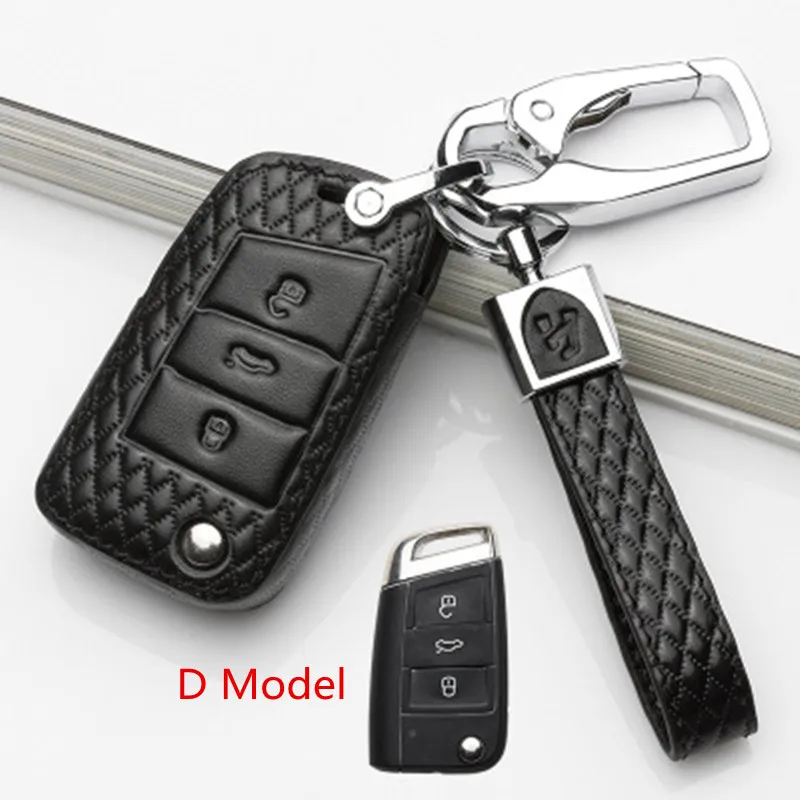 Чехол для ключей из натуральной кожи Volkswagen polo passat golf 5 6 tiguan Gol CrossFox Plus Eos Scirocco