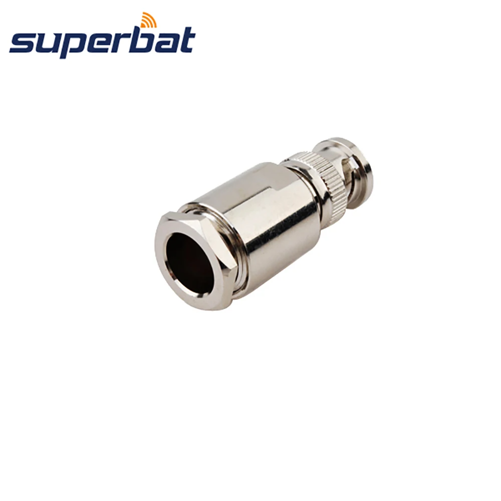 Superbat BNC зажимной штекер RF коаксиальный разъем прямой для кабеля RG8 RG214 KSR400 LMR400|coaxial