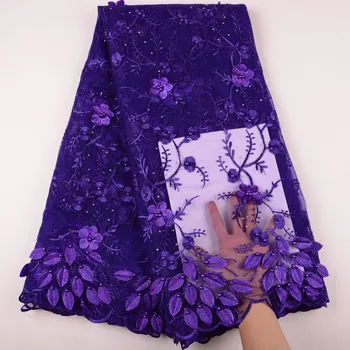 

Nigerian Laces Fabrics High Quality Tulle African Laces Fabric Wedding African French Tulle Lace For Dress A1428