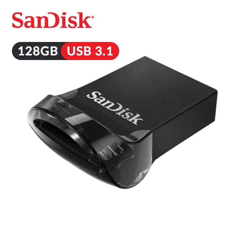 Двойной флеш-накопитель SanDisk USB флэш-накопитель Ultra Fit 128 гб USB 3,1 диск 130 МБ/с. читать Скорость флэш-накопитель палка с вытяжным шнуром для пк