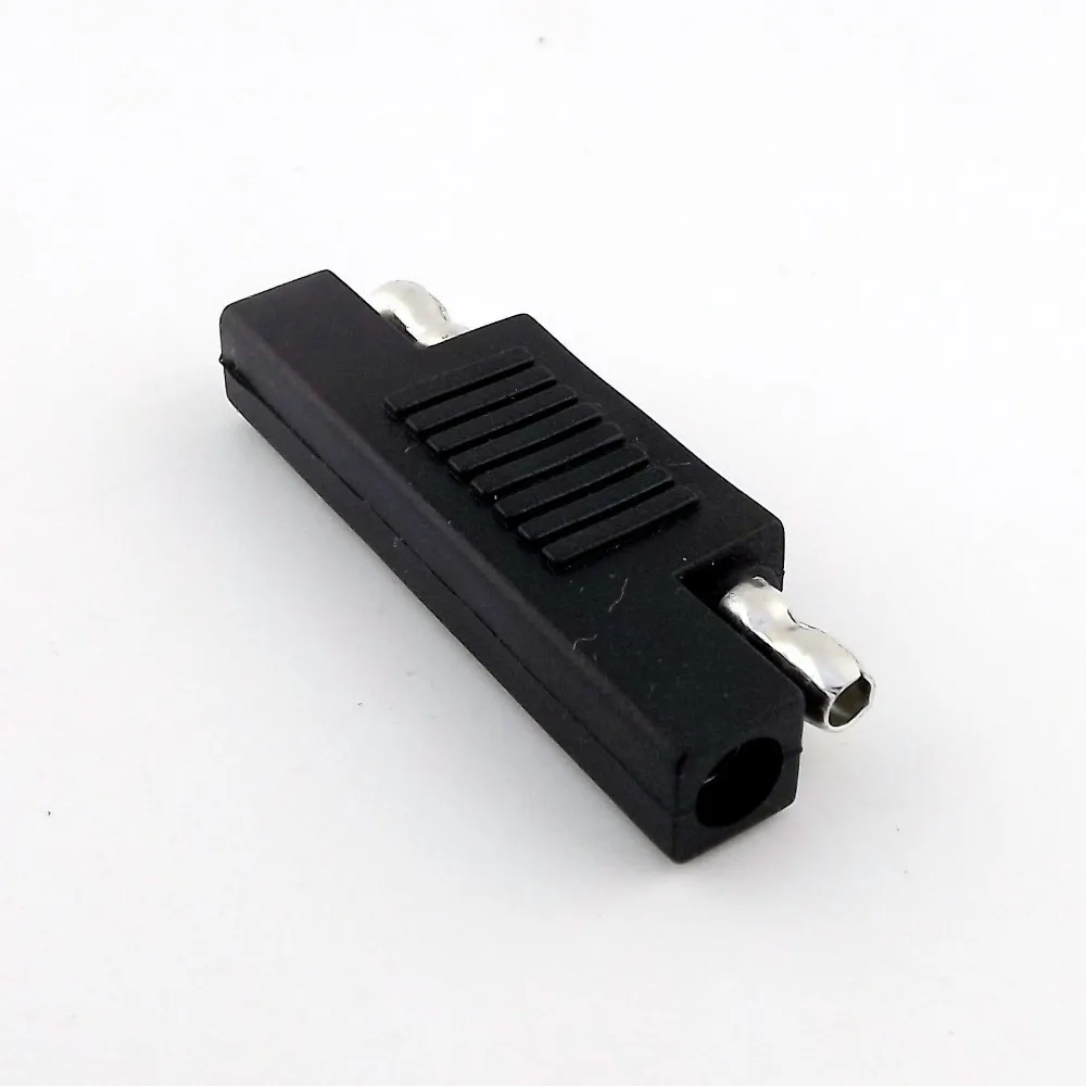 

20x DC Power SAE Flat Plug Male to Male Gender Changer Automotive Extension Adapter Connector Straight Black