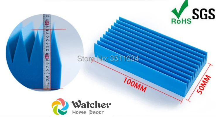 Koop 1 pack 2 stks size 150x120 cm blauw akoestische schuim panel Akoestische Studio Schuim Geluidsisolatie Absorptie Thuis Kamer behandeling Wedge Tegels
