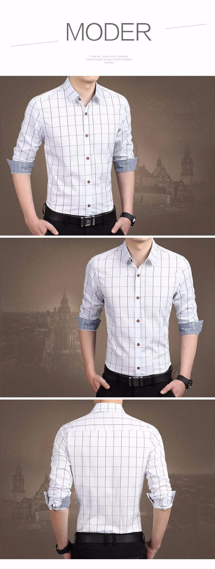 Новая осенняя мужская модная одежда брендовая рубашка с длинными рукавами тонкая мужская клетчатая хлопчатобумажная повседневная мужская рубашка