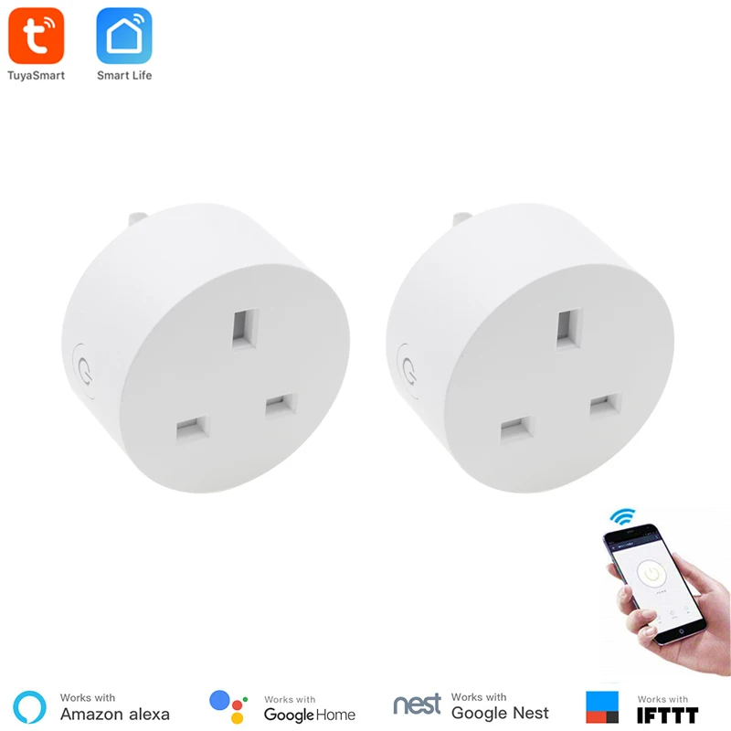 

Smart life UK power monitoring WiFi socket wireless plug smart home switch compatible with Google home , Alexa voice control