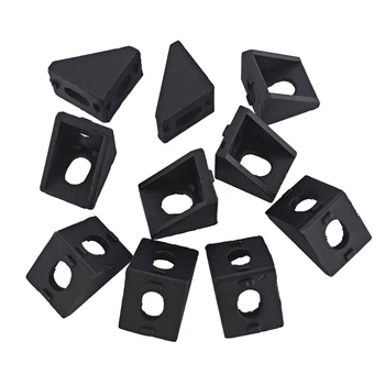 

10Pcs Black Aluminum Bracket for Aluminum Extrusion Profile 2020 Series