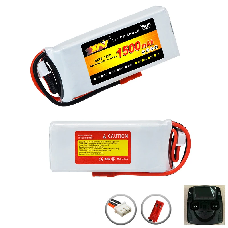 

Rc Lipo Battery 7.4V 1500MAH 2S Lipo Battery for Hubsan H901A Transmitter for RC Drone