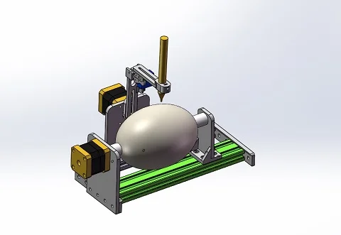 Заказная машина для рисования яиц EggBot простая структура дешевая цена поверхностный плоттер эффективная область рисования: 3200* 800pix