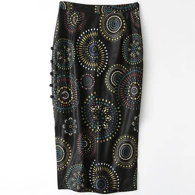 

Women Autumn and Winter Genuine Sheep Leather Wrap Hip Skirt