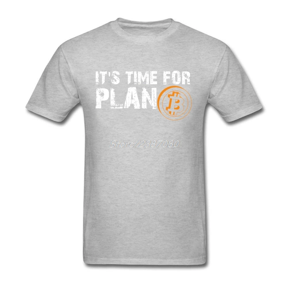 Time For Plan Биткоин BTC криптовалюта футболка с коротким рукавом на заказ футболки Pp Camiseta Хлопок Crewneck большой размер Мужская футболка