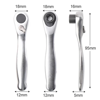 

1Pcs 1/4inch Hex Bit Single Quick Release Ratchet Spanner Steel Square Socket Wrench Auto Mini 72 Teeth Drive Head Hand Tool