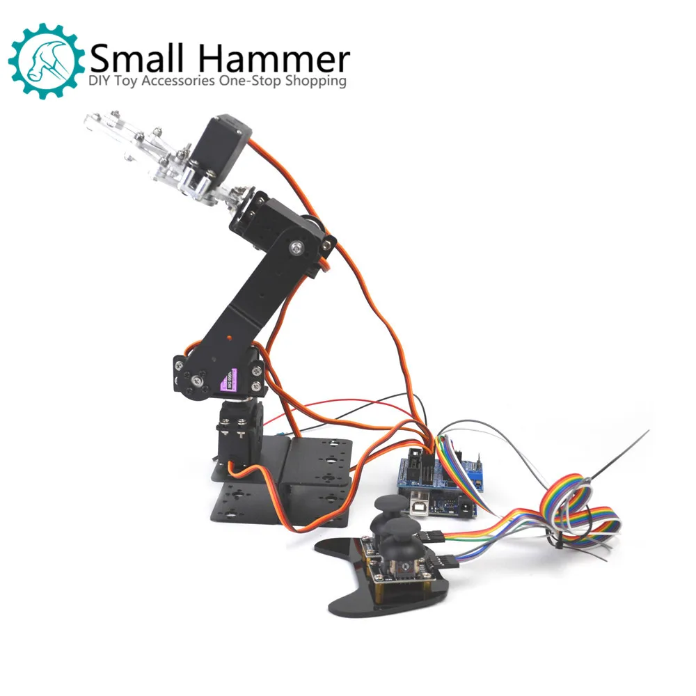 Buy Four-degree-of-freedom robot arm arduino aluminum alloy metal remote control handle ps2 kit