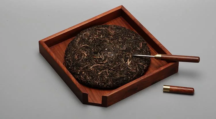 Натуральный Бамбук палисандр пуэр коробка для хранения торта домашняя чайная церемония аксессуары держатель чайного ножа многослойный разделитель ящик ремесла