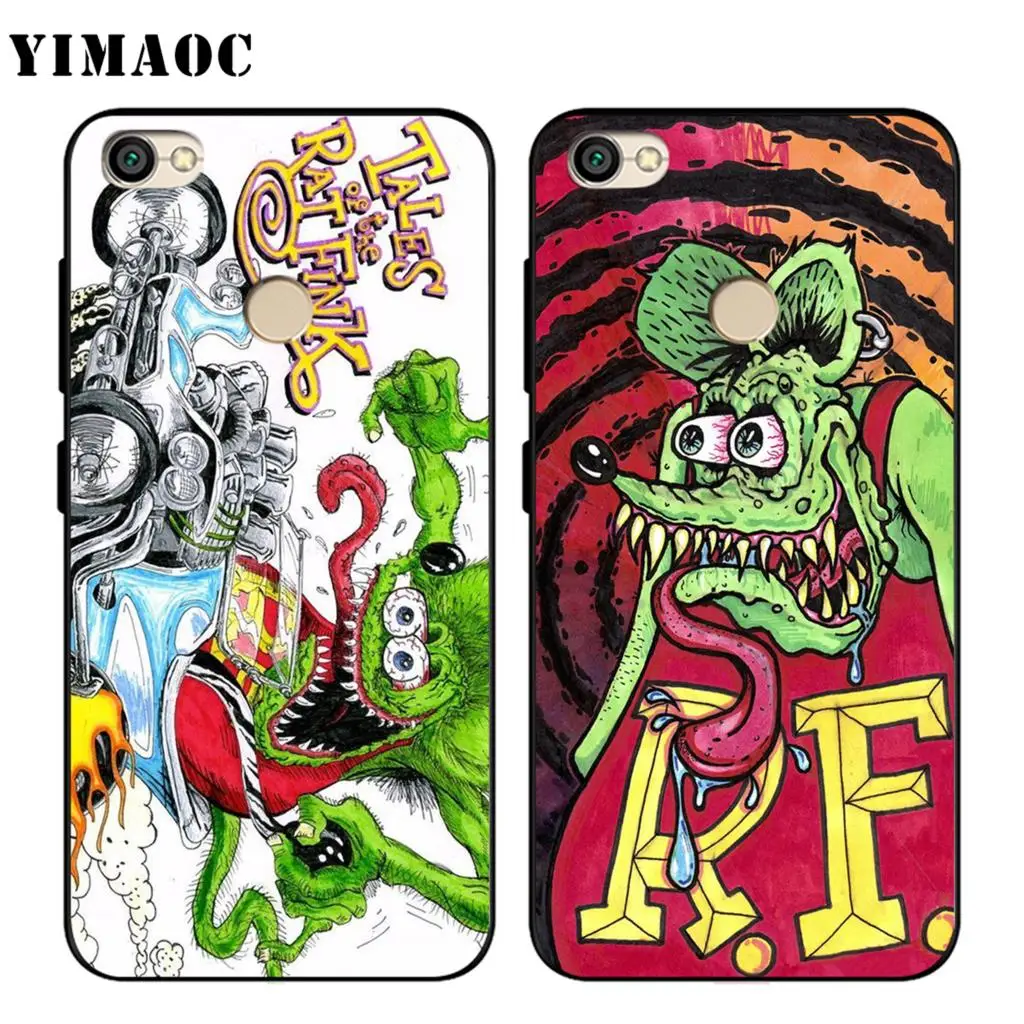 Силиконовый чехол YIMAOC Tales of the Rat Fink для Xiaomi Redmi Note 4 4x 4a 5 5a 6 8 Pro Prime Plus|Бамперы| |