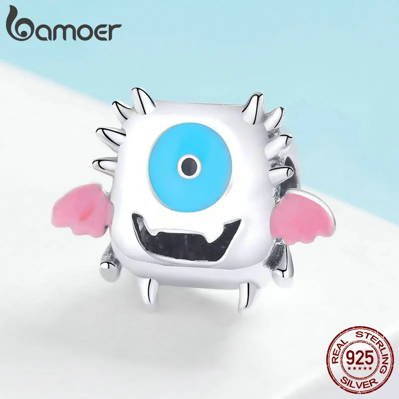 Подлинные серебряные шармы бусины BAMOER для самодельных оригинальных браслетов