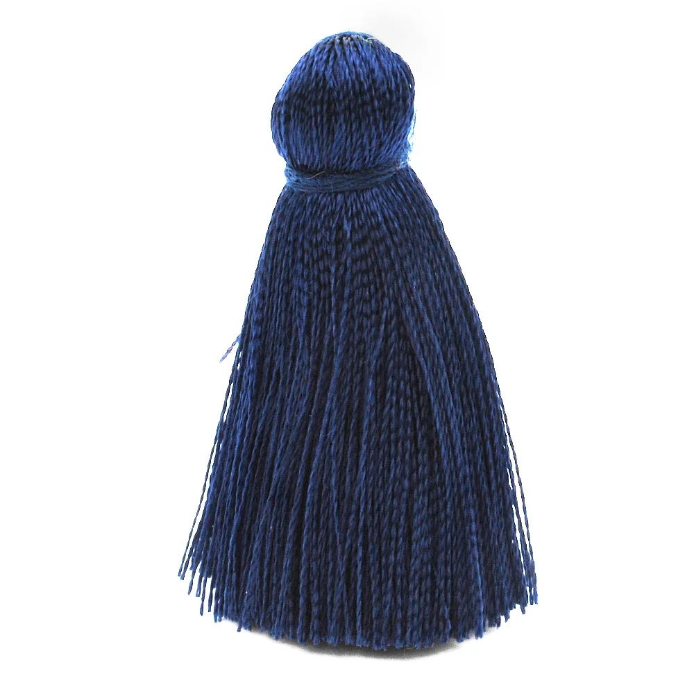 Buy 40mm Cotton Silky Tassel, Navy Blue Rayon Tassels
