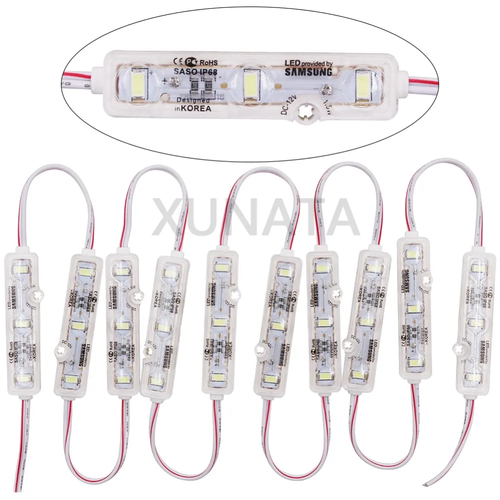 Чип SMD 5630 3 светодиодный модуль освещения 12 в постоянного тока IP68