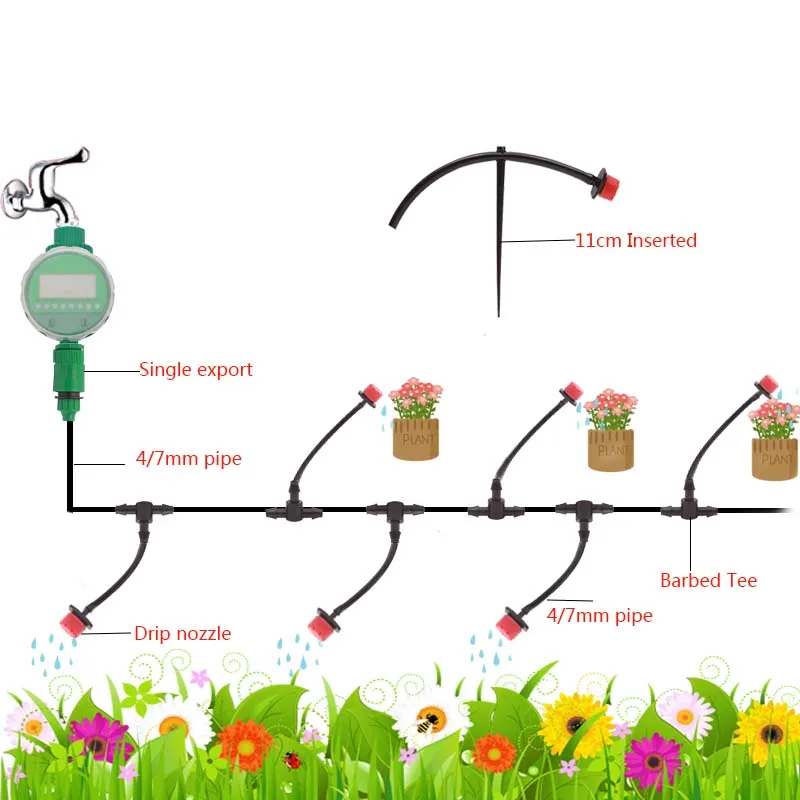 Новинка Автоматическая контроллер полива таймер светодиодный садовый таймер для подачи воды контроллер для разбрызгивателей для орошения растений водоснабжения наивысшего качества