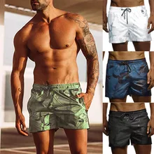 Hot Sale Men's Shorts Sports Camouflage Jogging Elasticated Beach Mid Waist Drawstring Short Boardshorts Fashion Brand