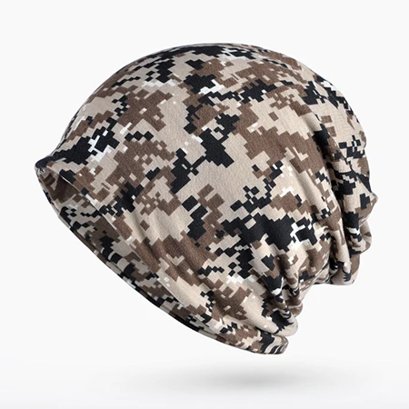 Цифровые камуфляжные мужские зимние шапочки хлопковый шарф маска для лица 3 в 1 шапка женская Лыжная Вязаная Шапка чепчик унисекс - Цвет: C3