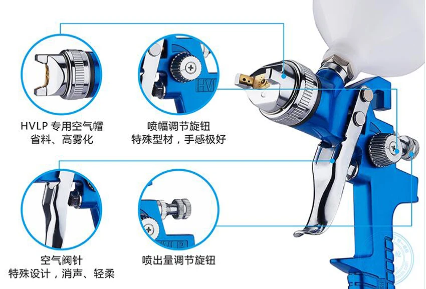 Профессиональный H-827P Air Краска в баллоне-распылителе пистолет Set Авто Краски ing комплект емкость 600 мл 1,4 мм/1,7 мм/2,0 мм сопло очень хорошо
