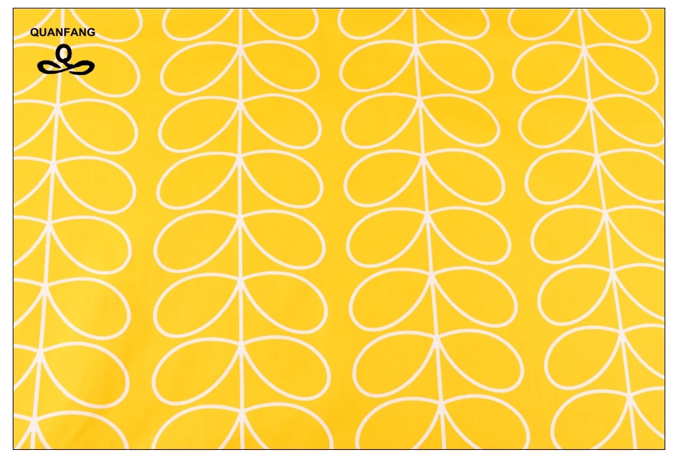 QUAN FANG 9 шт./лот желтого цвета с принтом хлопковая ткань из смешанных материалов, сделай сам, шитья, лоскутного шитья, четверти Материал для детей и малышей 20x25 см
