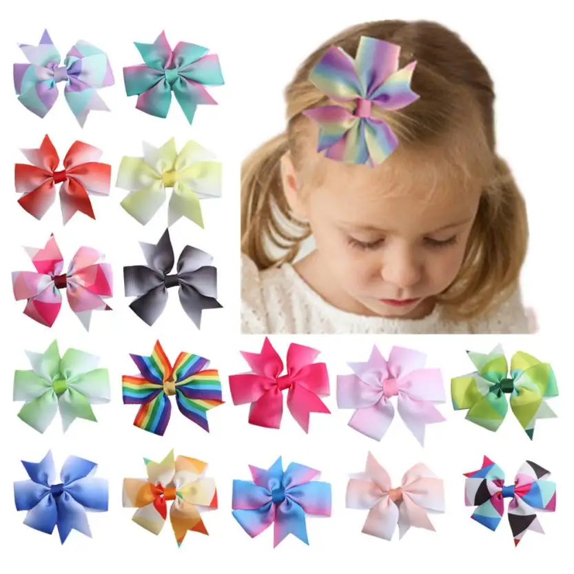 2018 Baby Headband Baby Hair Accessories Baby Girl Bowknot Colorful