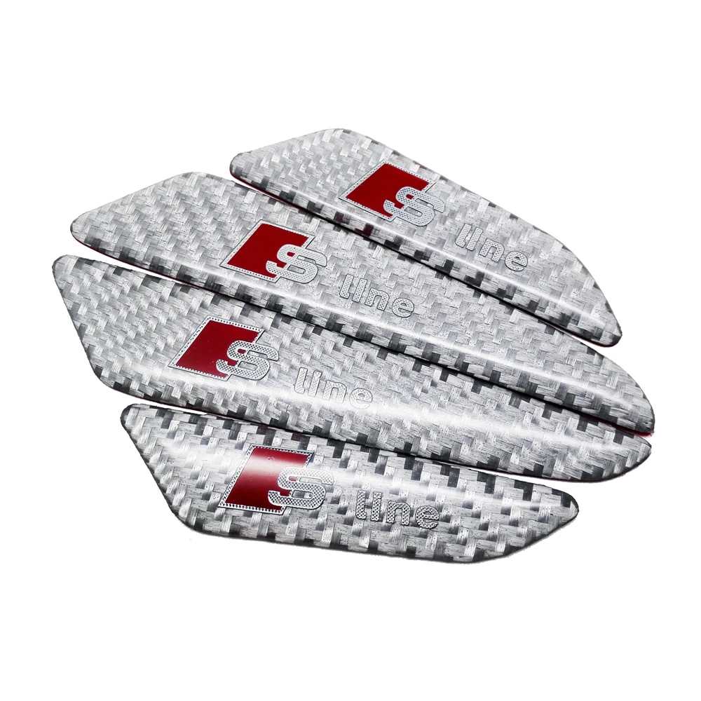 

Door Side Edge Protection Guards Sticker For Audi Sline logo a4 b6 a6 c5 a4 b8 RS3 RS4 RS5 RS6 RS7 a4 b5 a6 c6 a4 b7 A3 A4L A4
