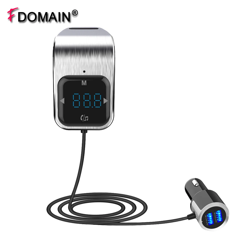 

FDOMAIN 2019 new Bluetooth car handsfree kit auto 12V-24V FM transmitter Modulator stereo MP3 music player with dual USB charger