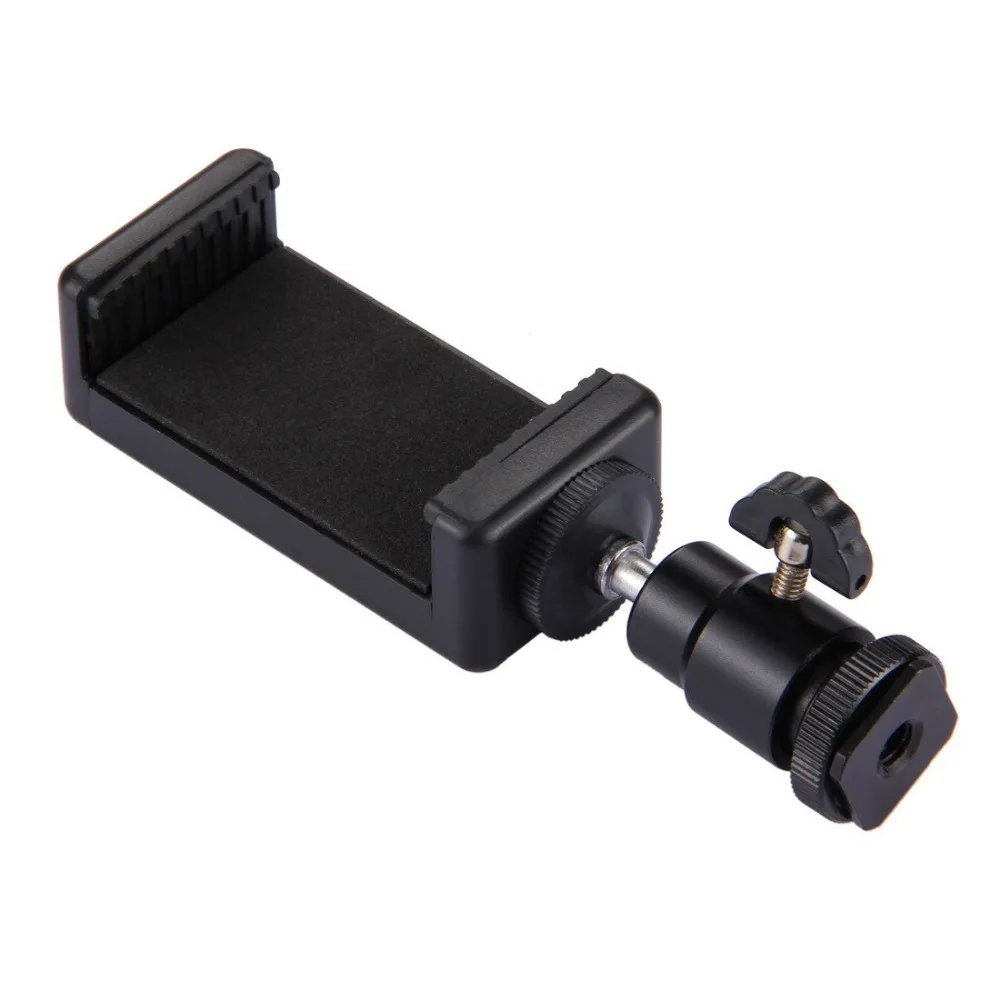 

Mini Ball Head 1/4" mount with Lock Hot Shot Adapter with phone holder clip for Camera LED Light Flash Bracket Holder Mount