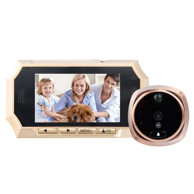 

4.3-inch TFT LCD digital peep-door camera 160 degrees wide-angle infrared night vision interference-free doorbell security cam