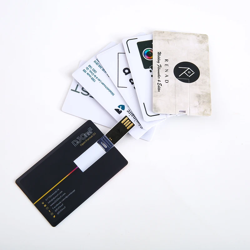 

2018 new design usb flash drive pvc material can be customized logo Business Card USB Flash Drive With Custom Logo 8GB 16GB 32GB