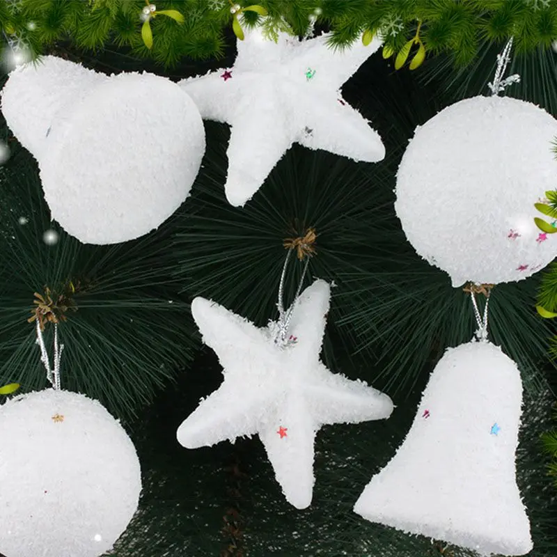 

Christmas decoration Christmas Tree Pendant The Christmas tree decorated with ornaments Bubble five stars Foam bell