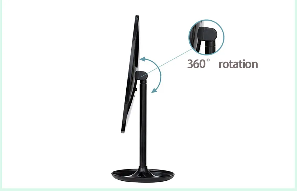 Светодиодный светильник, предметы первой необходимости, зеркало, односторонний сенсорный экран, затемняющий светодиодный косметический зеркало, плоский вращающийся светодиодный косметический зеркало