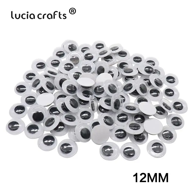 5/7/8/10/12/15/20/25/30/35/40mm plastic wiggly googly eyes for toy accessory (with self-adhesive) K0804 